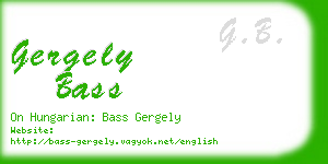 gergely bass business card